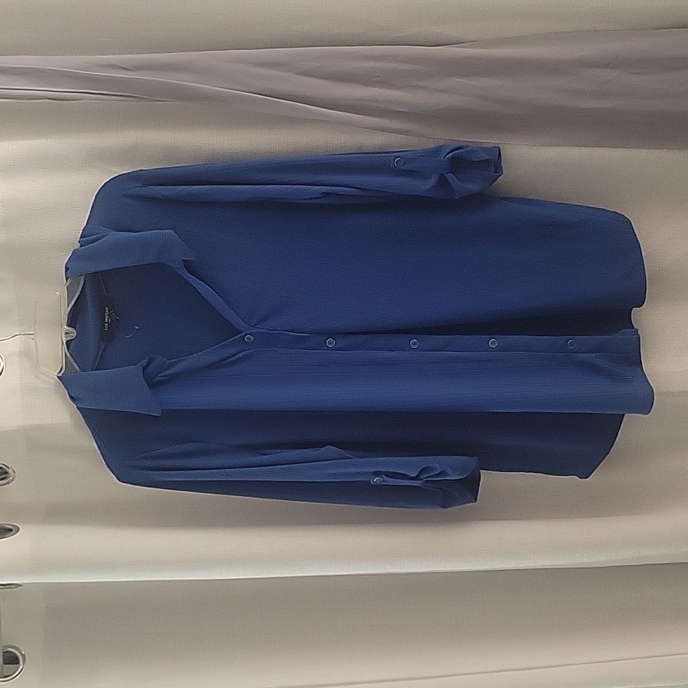 Blue button up